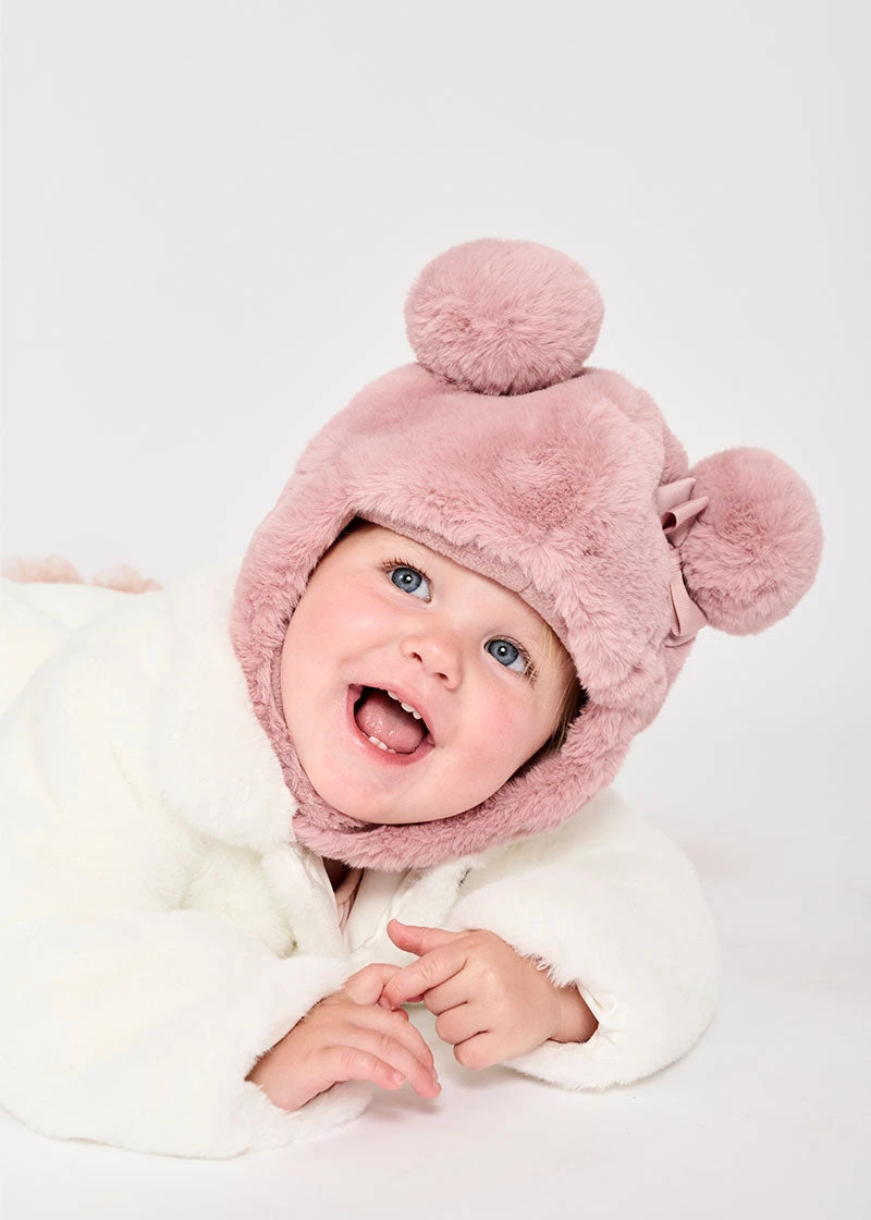 Isabelle Baby Fur Hat Tea Rose 5 Isabelle Baby Fur Hat Tea Rose - immagine 3