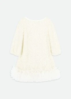 Jeanette Boucle Sequin Dress Snowdrop -Angels Face Negozio Jeanette Dress Snowdrop Back