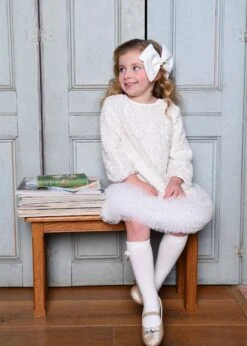 Jeanette Boucle Sequin Dress Snowdrop -Angels Face Negozio Jeanette Dress Snowdrop Campaign