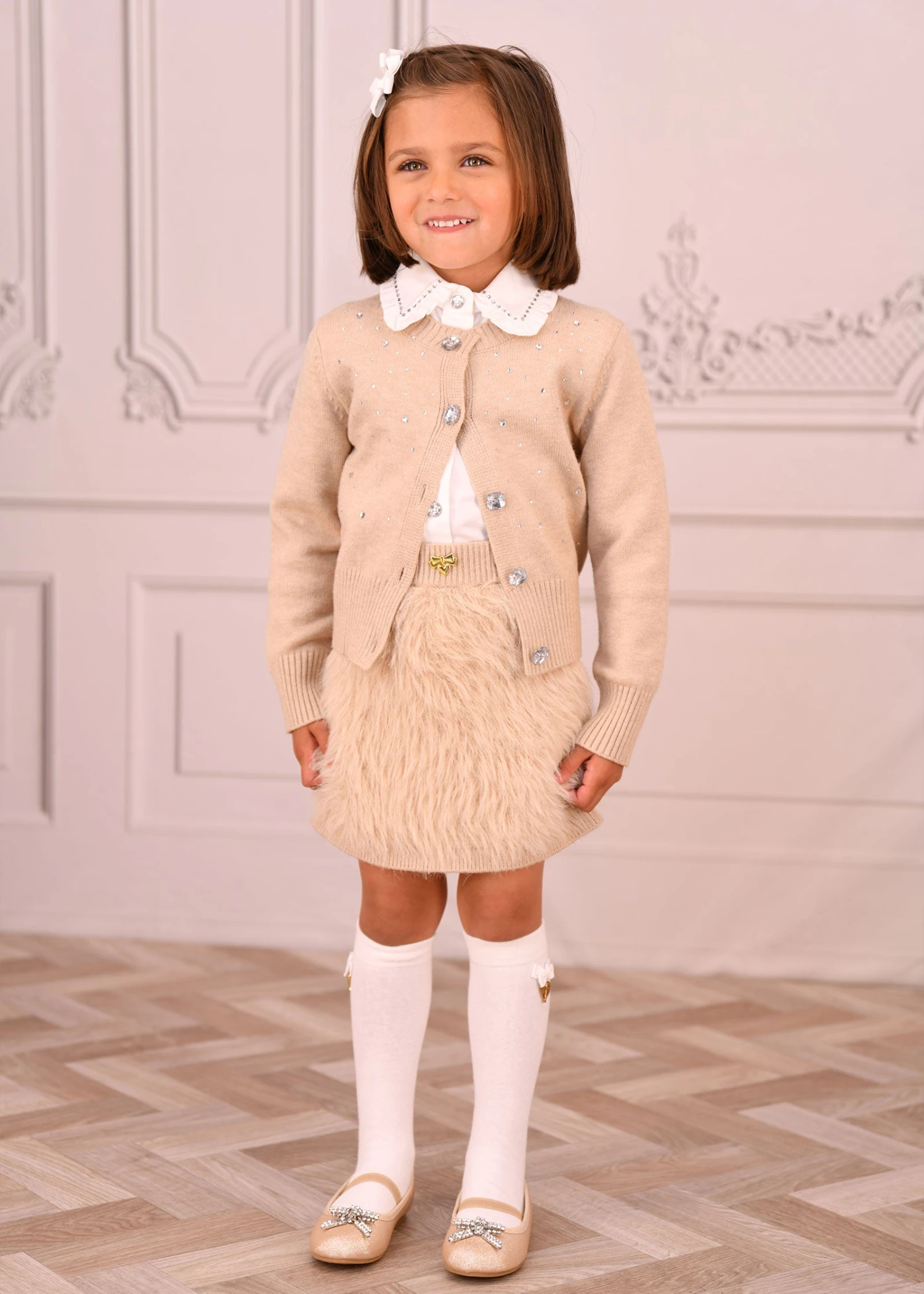 Melody Fluffy Knitted Skirt Sand 4 Melody Fluffy Knitted Skirt Sand - immagine 2