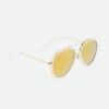 Katrina Sunglasses White With Gold -Angels Face Negozio Katrina Snowdrop Front