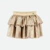 Kazzie Metallic Puff Skirt Gold 1 Kazzie Metallic Puff Skirt Gold -Angels Face Negozio Kazzie Skirt Gold Front