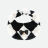 Knot Fur Diamond Bag Black/White