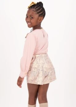 Laetitia Paisley Shorts With Bow Grey -Angels Face Negozio Laetitia.bow Shorts Grey Lifestyle 2