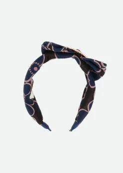 Lana Flower Headband Navy -Angels Face Negozio Lana Headband Navy Flower Front