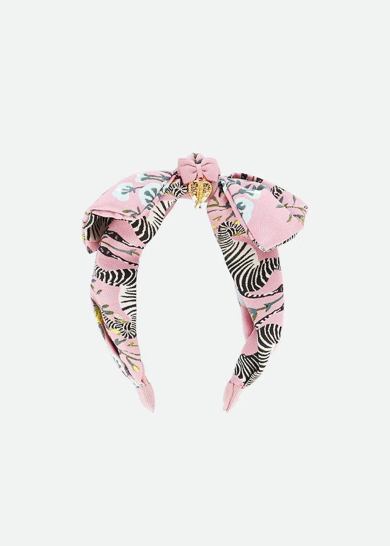 Leigh Headband Rose Zebra 3 Leigh Headband Rose Zebra