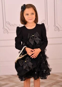 Lively Sequin Tulle Dress Black -Angels Face Negozio Lively Dress Black Lifestyle 1