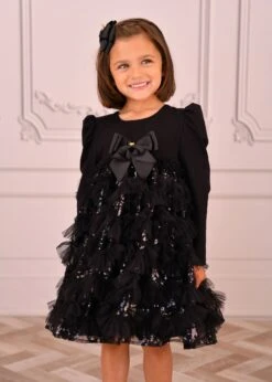 Lively Sequin Tulle Dress Black -Angels Face Negozio Lively Dress Black Lifestyle 4