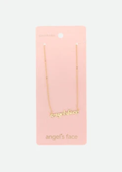 Logo Necklace Gold -Angels Face Negozio Logo Necklace Gold Front2
