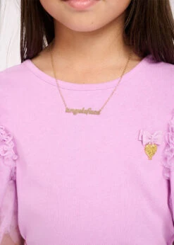 Logo Necklace Gold -Angels Face Negozio Logo Necklace Gold Lifestyle 1