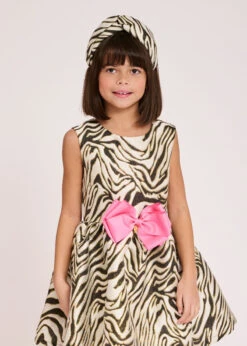 Lourdes Zebra Jacquard Headband White/Black -Angels Face Negozio Loudres Headband Black Lifestyle 1