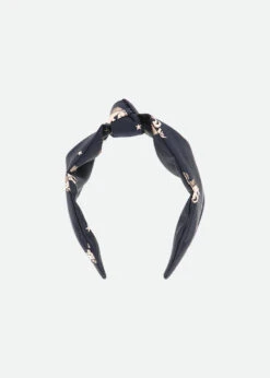 Lourdes Unicorn Jacquard Headband Navy -Angels Face Negozio Lourdes Headband Navy Back