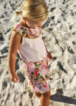 Lucile Primrose Top & Shorts Set Pale Pink -Angels Face Negozio Lucile Set Pale Pink Campaign