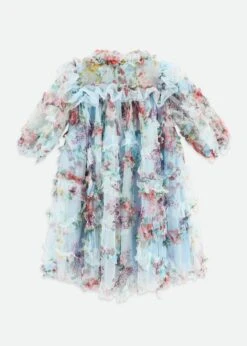 Luella Floral Tulle Dress Baby Blue -Angels Face Negozio Luella Dress Blue Back