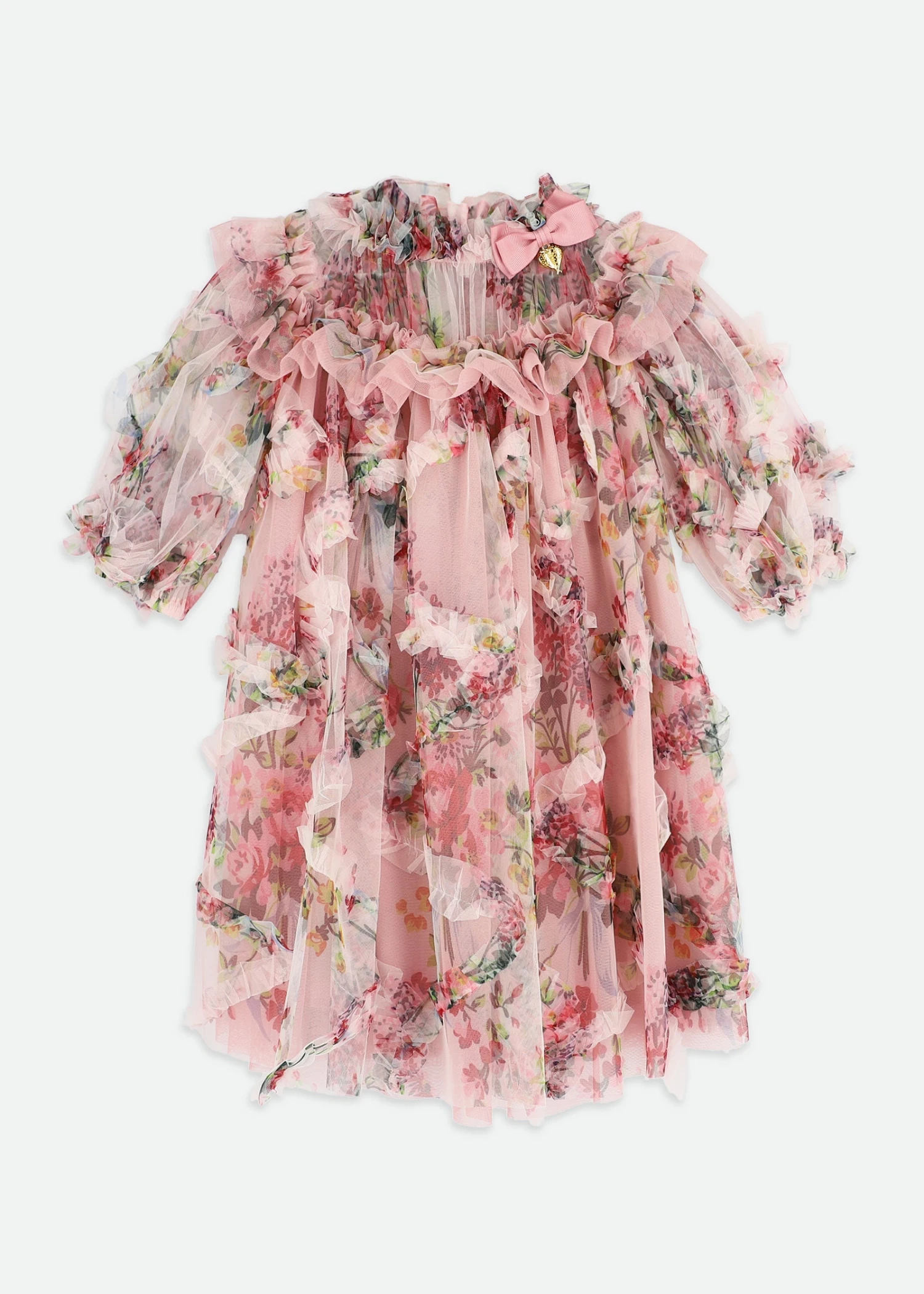 Luella Floral Tulle Dress Tea Rose 3 Luella Floral Tulle Dress Tea Rose