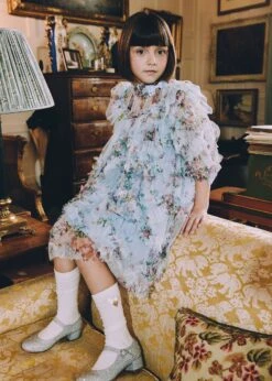 Luella Floral Tulle Dress Baby Blue -Angels Face Negozio Luella Dress Blue Campaign