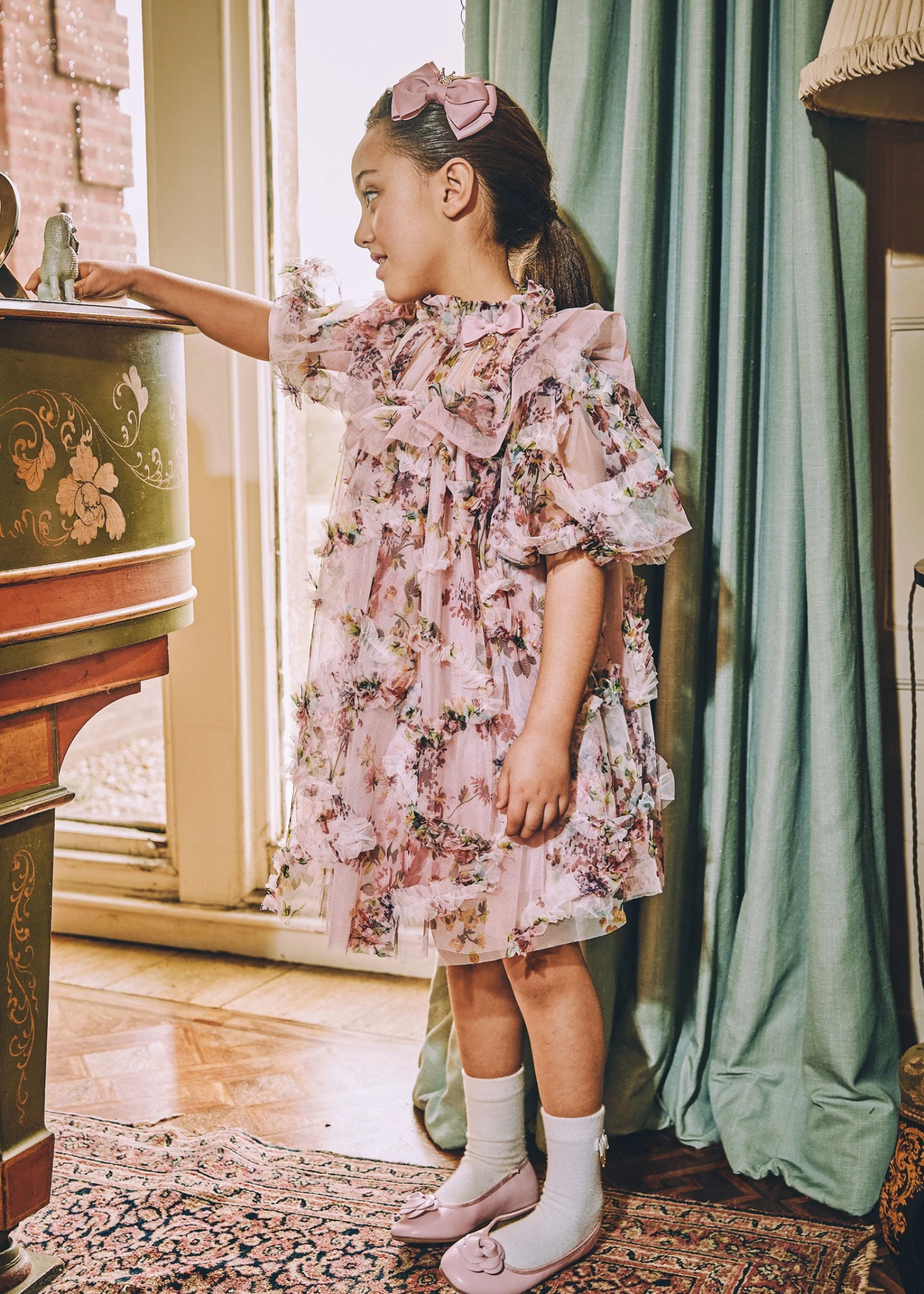 Luella Floral Tulle Dress Tea Rose 4 Luella Floral Tulle Dress Tea Rose - immagine 2