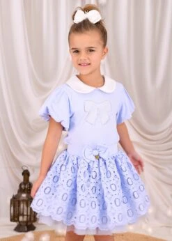 Mallory Bow Top Pale Blue -Angels Face Negozio Mallory Top Pale Blue Lifestyle