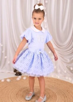 Mallory Bow Top Pale Blue -Angels Face Negozio Mallory Top Pale Blue Lifestyle 1