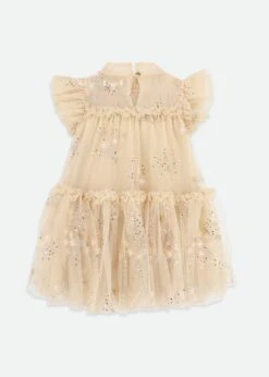 Marietta Glitter Star Dress Gold -Angels Face Negozio Marietta Dress Gold back