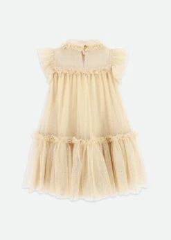 Marigold Ruffle Dress Gold Sparkle -Angels Face Negozio Marigold Dress Gold Back