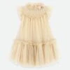 Marigold Ruffle Dress Gold Sparkle