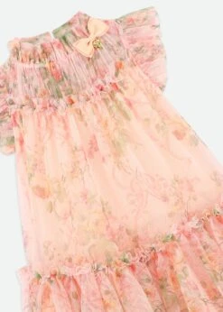 Marigold Primrose Dress Peach -Angels Face Negozio Marigold Dress Peach Detail