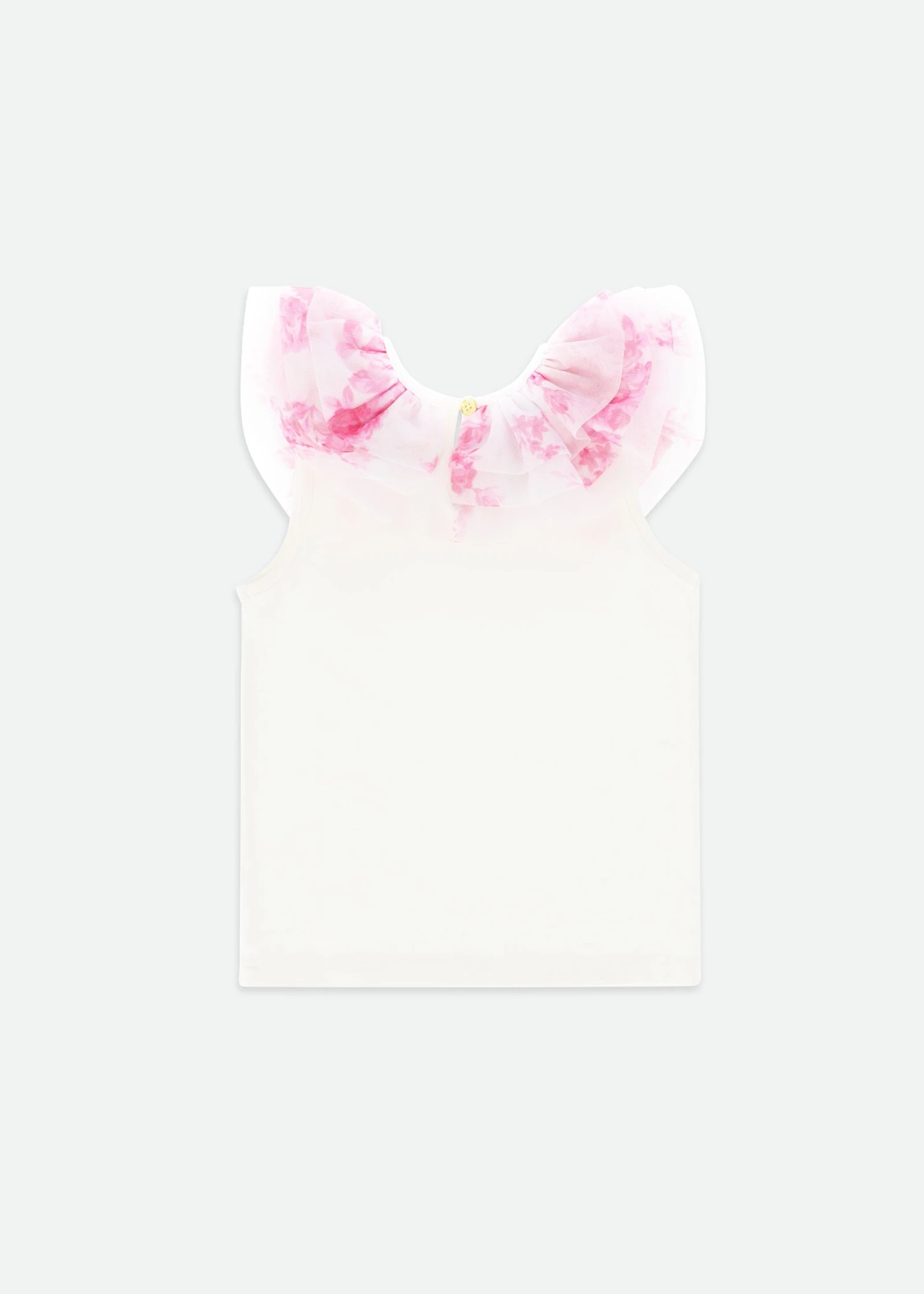 Marlene Roses Ruffle Top Snowdrop/Pink 6 Marlene Roses Ruffle Top Snowdrop/Pink - immagine 4