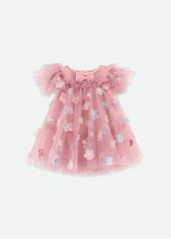 Marlowe Baby Petal Tulle Dress Lilac Rose