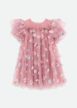 Marlowe Petal Tulle Dress Lilac Rose
