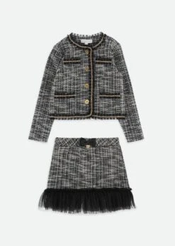 Marylou Jacket & Skirt Set Black