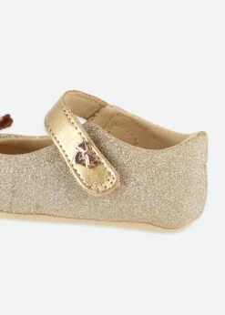 Maxine Glitter Baby Shoe Gold -Angels Face Negozio Maxine Baby Shoe Back