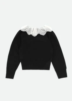 Meg Lace Collar Jumper Black 11 Meg Lace Collar Jumper Black -Angels Face Negozio Meg Jumper Black Back