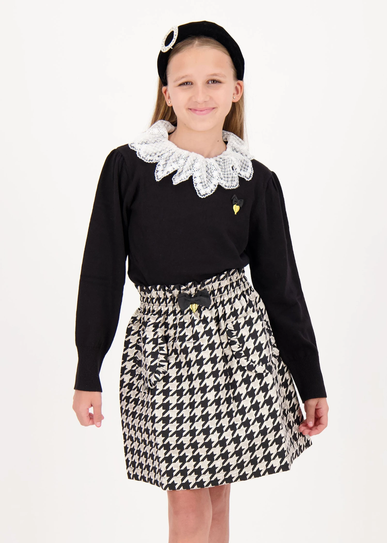 Meg Lace Collar Jumper Black 4 Meg Lace Collar Jumper Black - immagine 2