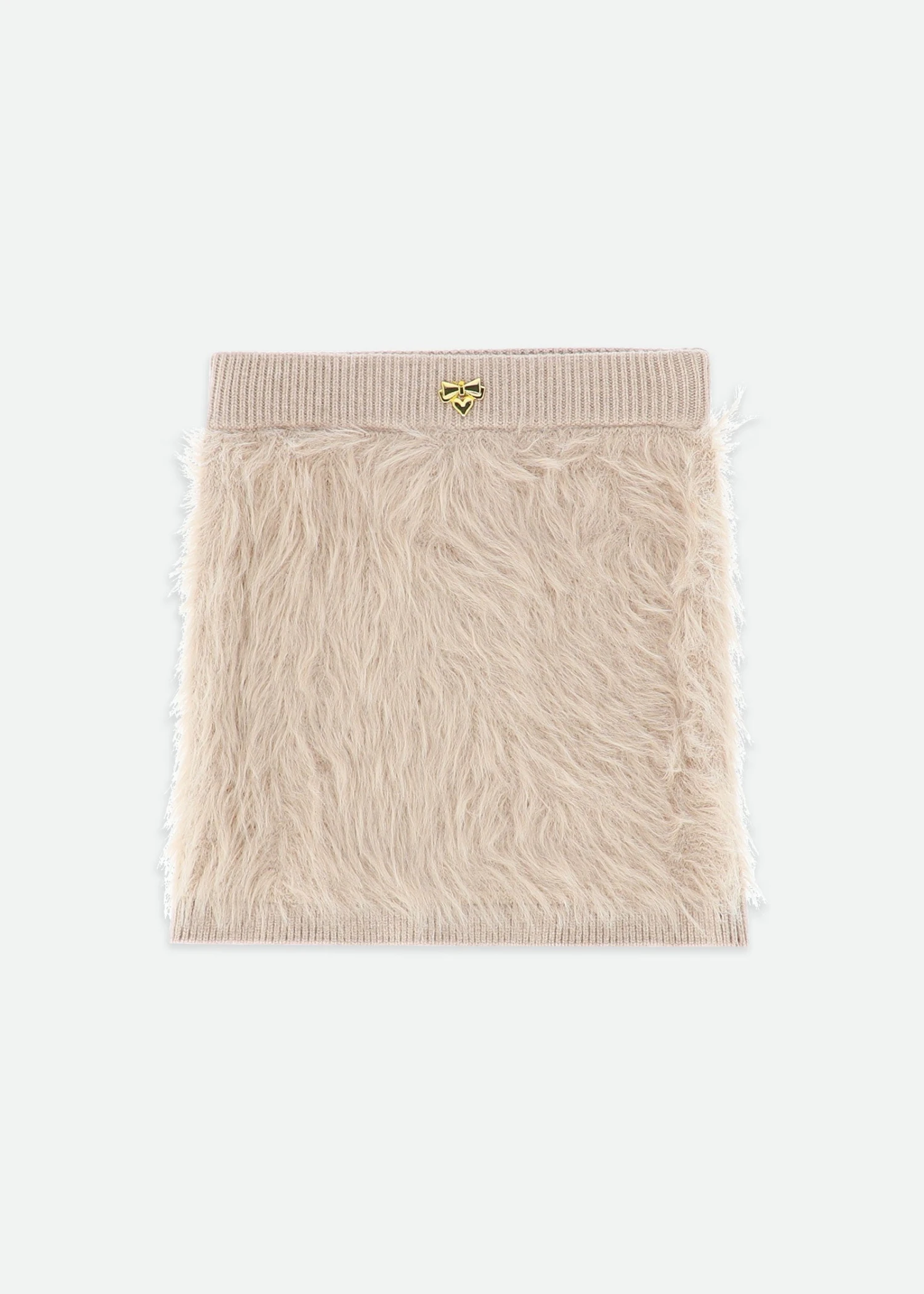Melody Fluffy Knitted Skirt Sand 3 Melody Fluffy Knitted Skirt Sand