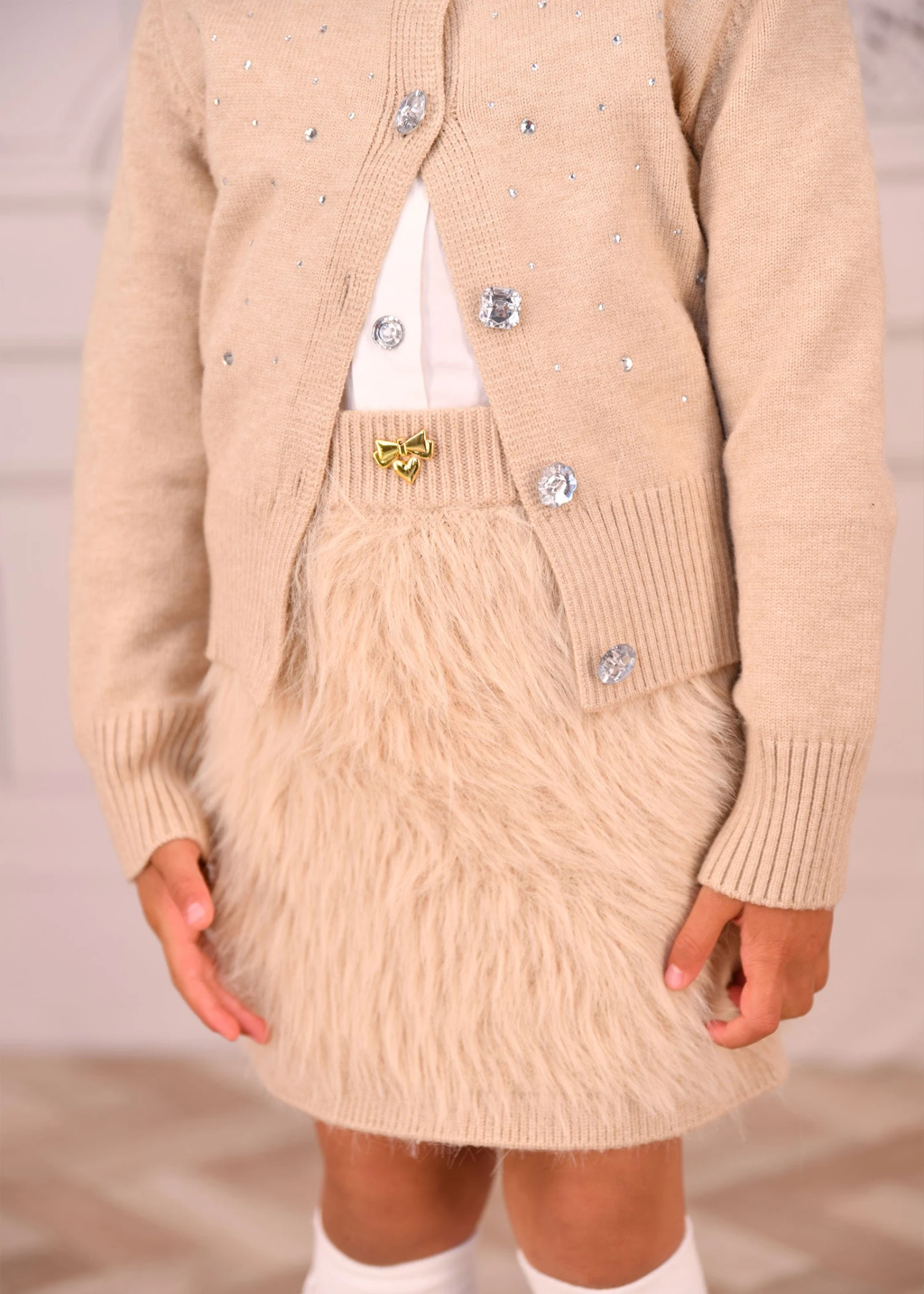 Melody Fluffy Knitted Skirt Sand 6 Melody Fluffy Knitted Skirt Sand - immagine 4