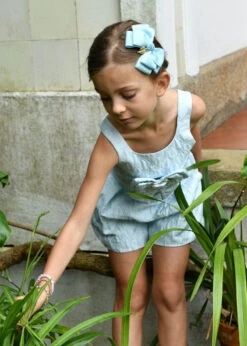 Metallic Big Bow Blue -Angels Face Negozio Metallic Big Bow Blue Campaign