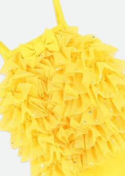 Minnow Sparkle Swimsuit Dandelion -Angels Face Negozio Minnow BabySwimuit Yellow Detail