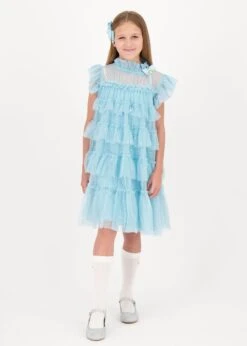 Mitzi Sparkle Dress Porcelain Blue -Angels Face Negozio Mitzi Dress Porcelain Blue Lifestyle