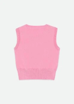 Morag Sleeveless Knit Begonia Pink -Angels Face Negozio Morag Top Begonia Back