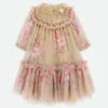 Myrtisa Flower Tulle Dress Sand -Angels Face Negozio Myrtisa Dress Sand Front