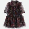 Myrtle Millifiori Tulle Dress Black 2 Myrtle Millifiori Tulle Dress Black -Angels Face Negozio Myrtle Dress Black Front