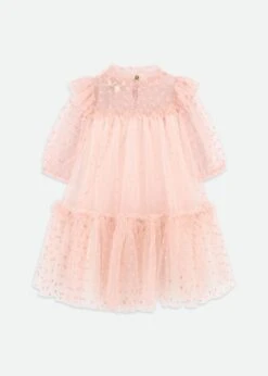 Myrtle Flock Hearts Tulle Dress Blush Pink -Angels Face Negozio Myrtle Dress Blush Back