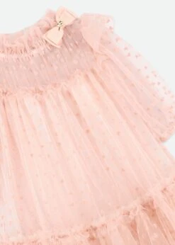 Myrtle Flock Hearts Tulle Dress Blush Pink -Angels Face Negozio Myrtle Dress Blush Detail