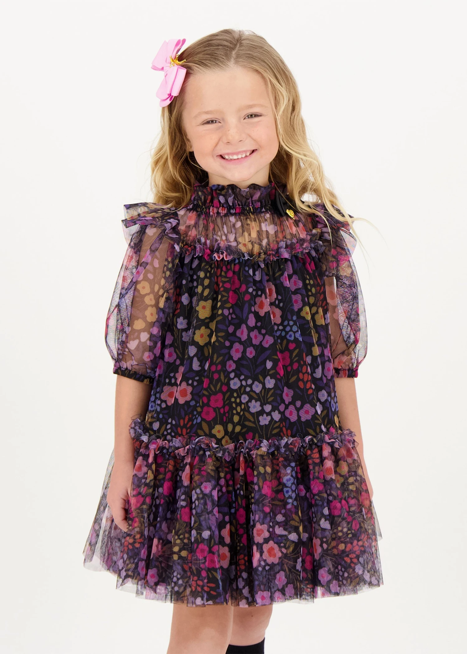 Myrtle Millifiori Tulle Dress Black 4 Myrtle Millifiori Tulle Dress Black - immagine 2