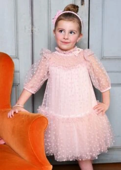 Myrtle Flock Hearts Tulle Dress Blush Pink -Angels Face Negozio Myrtle Dress Blush Pink Lifestyle