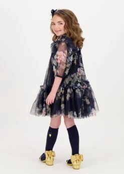 Myrtle Flower Tulle Dress Navy -Angels Face Negozio Myrtle Dress Navy Lifestyle 2