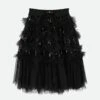 Nadine Long Sequin Skirt Black -Angels Face Negozio Nadine Skirt Black Front