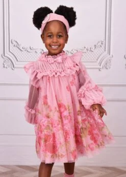 Nadiya Border Print Tulle Dress Tea Rose -Angels Face Negozio Nadiya Dress Tea Rose Lifestyle 1 ef725d27 302c 4257 9d9e 186819eb446c