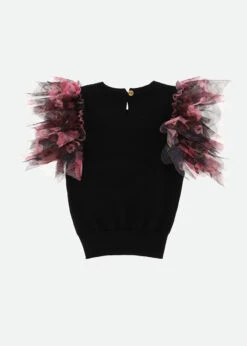 Nakita Kew Knitted Top Black -Angels Face Negozio Nakita Top Black Back